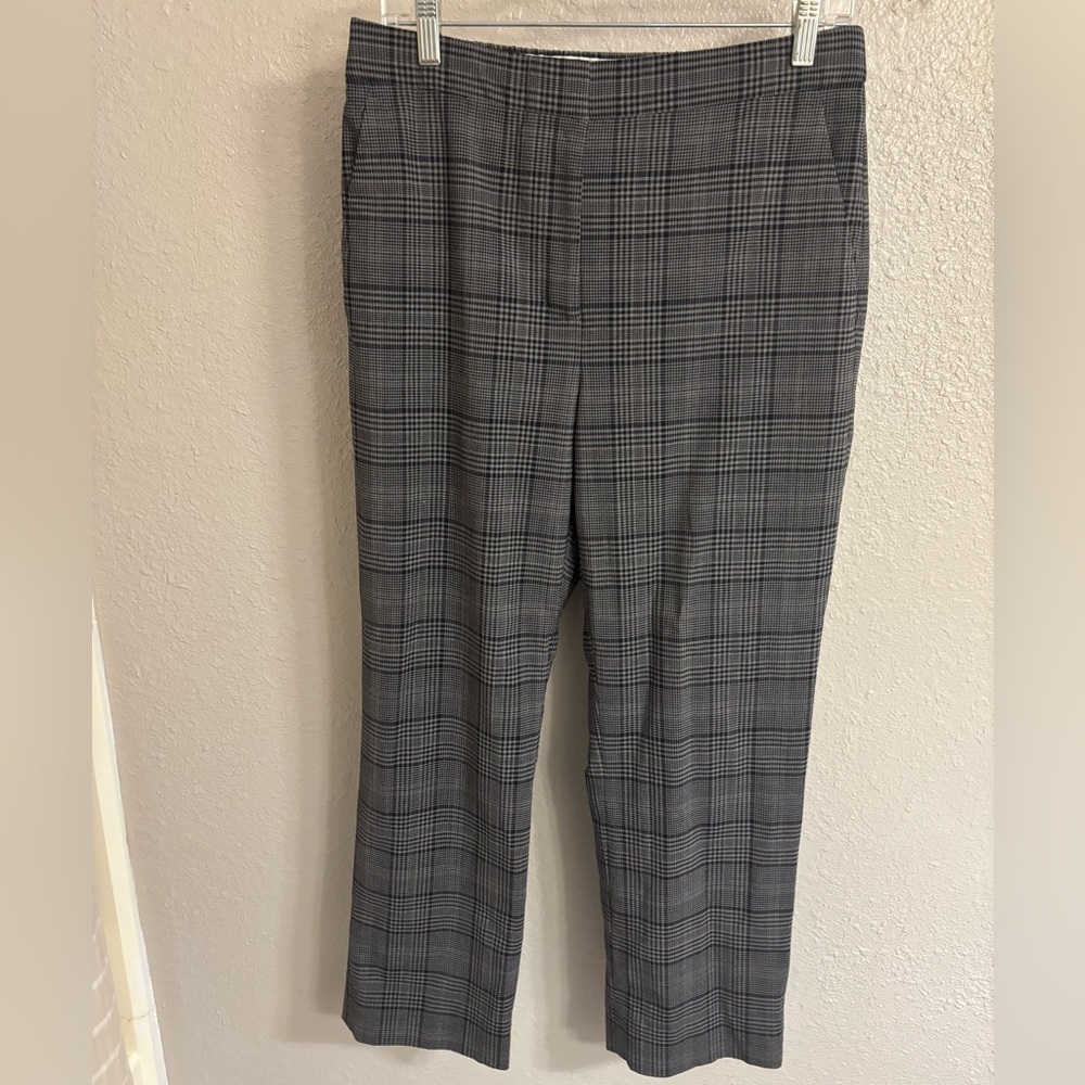 J. Crew Women’s Gray Plaid Trousers